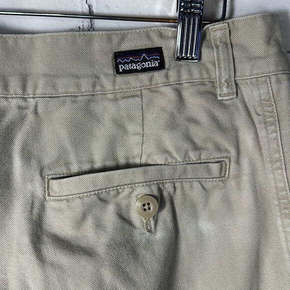 Patagonia Mens Worn Wear Duck Pants Organic Cotton size 34 Chino Khaki 56825 - Picture 3 of 10